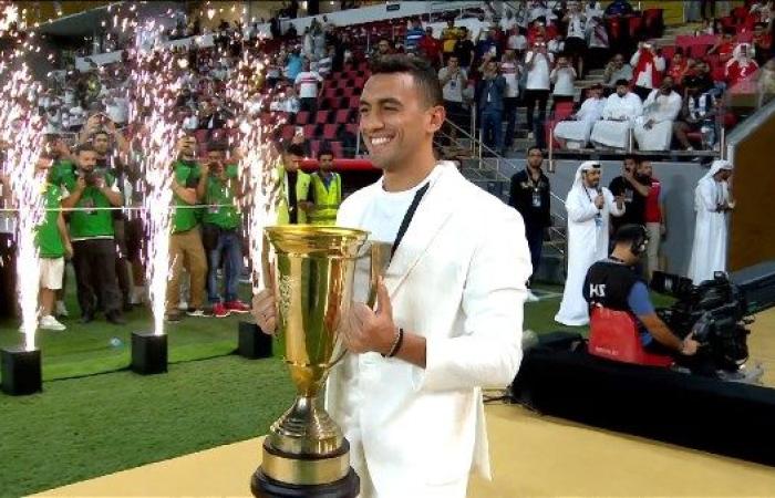 أحمد الجندي بطل مصر في الأولمبياد يحمل كأس السوبر المصري