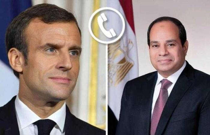 الرئيس السيسي يتلقى اتصال هاتفي من نظيره الفرنسي