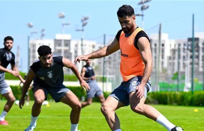 تقسيمة فنية للاعبى الزمالك على هامش مران اليوم