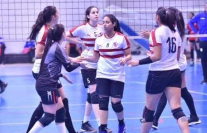 سيدات الزمالك للطائرة يفزن على الزهور بالدوري