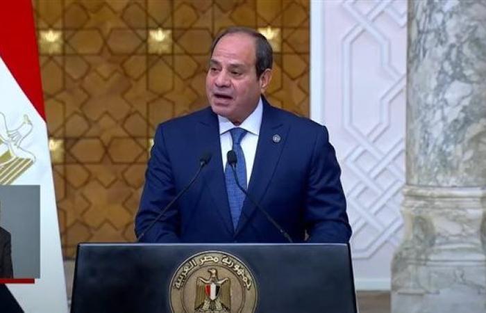 السيسي: يجب تضافر الجهود للتوصل إلى الوقف الفوري لإطلاق النار