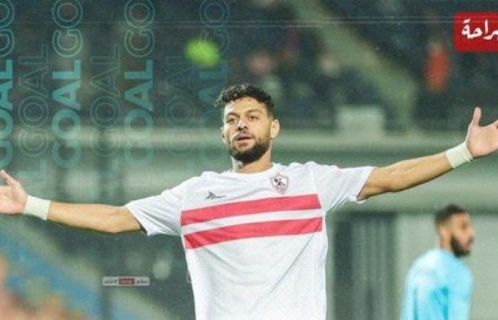 مصطفى شلبي يسجل الهدف الثاني للزمالك في شباك سموحة بالدوري