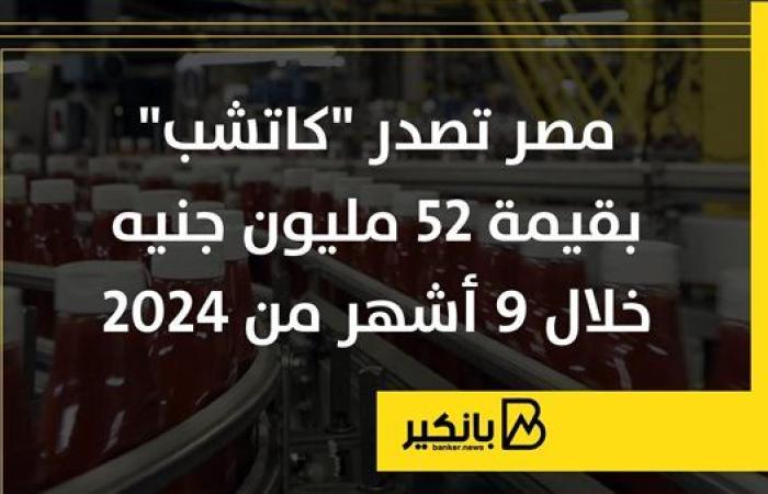 مصر تصدر "كاتشب" بقيمة 52 مليون جنيه خلال 9 أشهر من 2024