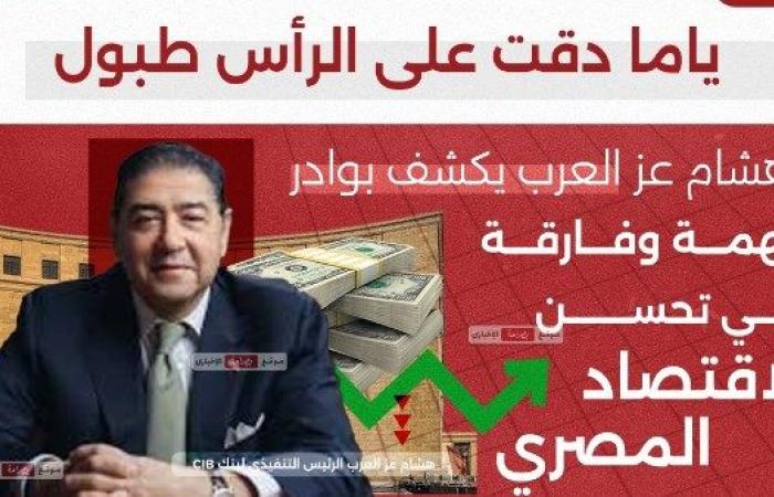 انفوجراف| هشام عز العرب يكشف بوادر مهمة وفارقة في تحسن الاقتصاد المصري