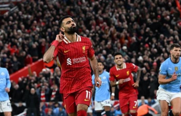 محمد صلاح يقود ليفربول لهزم مانشستر سيتي ويصل مئوية جديدة