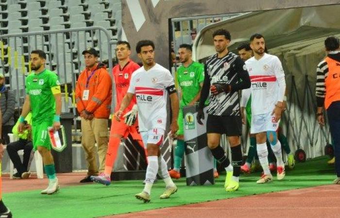 الزمالك والمصري يتعادلان سلبيا في الشوط الأول ببطولة الكونفدرالية الإفريقية