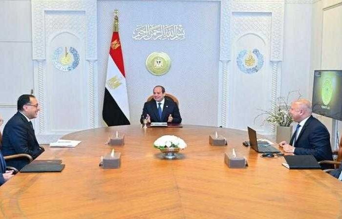 الرئيس السيسي يجتمع مع رئيس الوزراء ووزير النقل والصناعة