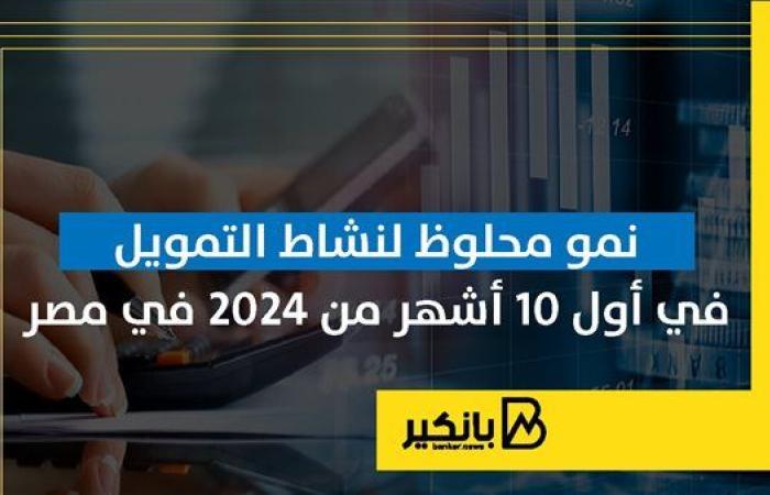 نمو محلوظ لنشاط التمويل في أول 10 أشهر من 2024 في مصر