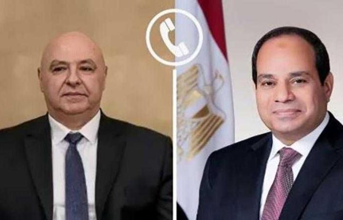 الرئيس السيسي يجري اتصال هاتفي بالرئيس اللبناني ”جوزيف عون”