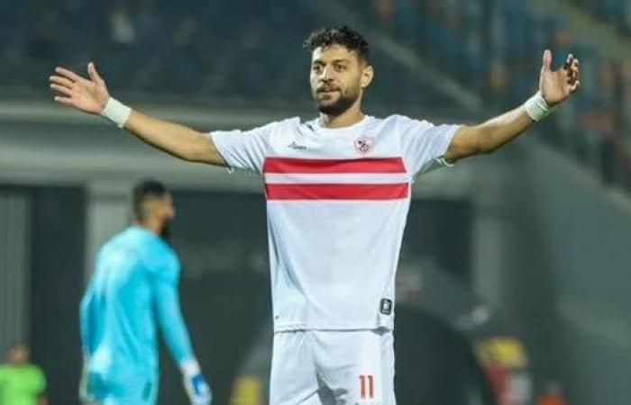 مصطفى شلبي يسجل الهدف الثاني للزمالك في شباك أبوقير للأسمدة