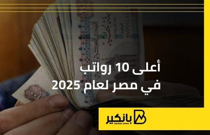 أعلى 10 رواتب في مصر لعام 2025 | إنفوجراف