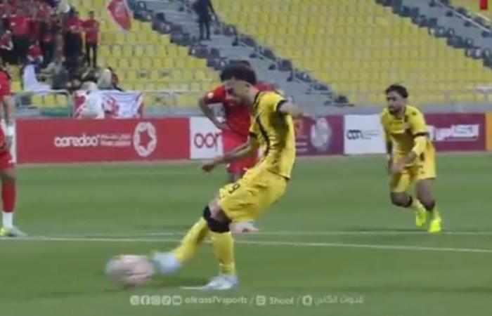 أحمد عبد القادر يسجل هدف فوز قطر ضد الشمال فى الدوري القطري.. فيديو