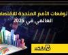 توقعات الأمم المتحدة للاقتصاد العالمي في 2025 | إنفوجراف